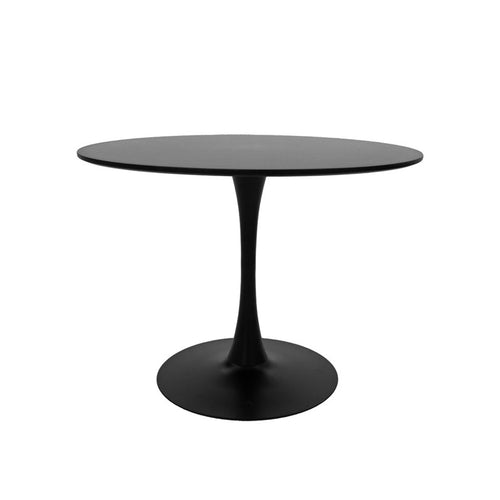 Balou Black Wood-Effect MDF Table (80 cm)