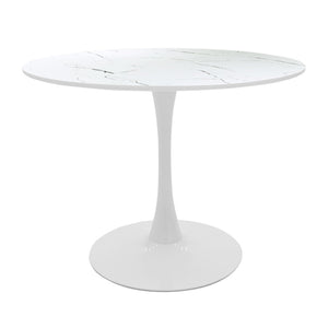 Balou White Marble-Look MDF Table (120 cm)