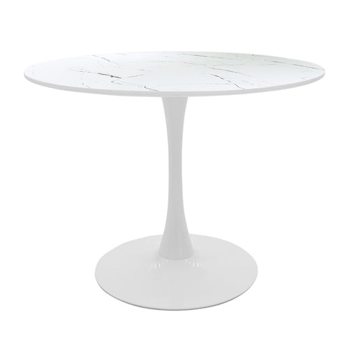 Balou White Marble-Look MDF Table (120 cm)