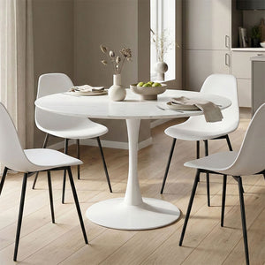 Balou White Marble-Look MDF Table (120 cm)