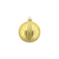 Glass Bauble with Curls (8cm)