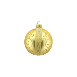 Glass Bauble with Curls (8cm)