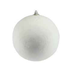 Plastic Glitter Ball - White (18cm)
