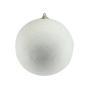 Plastic Glitter Ball - White (18cm)