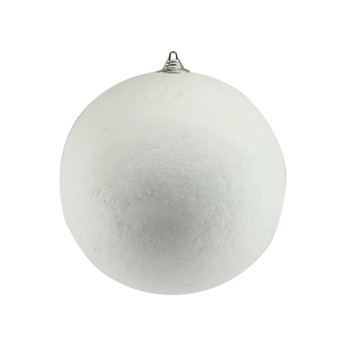 Plastic Glitter Ball - White (18cm)