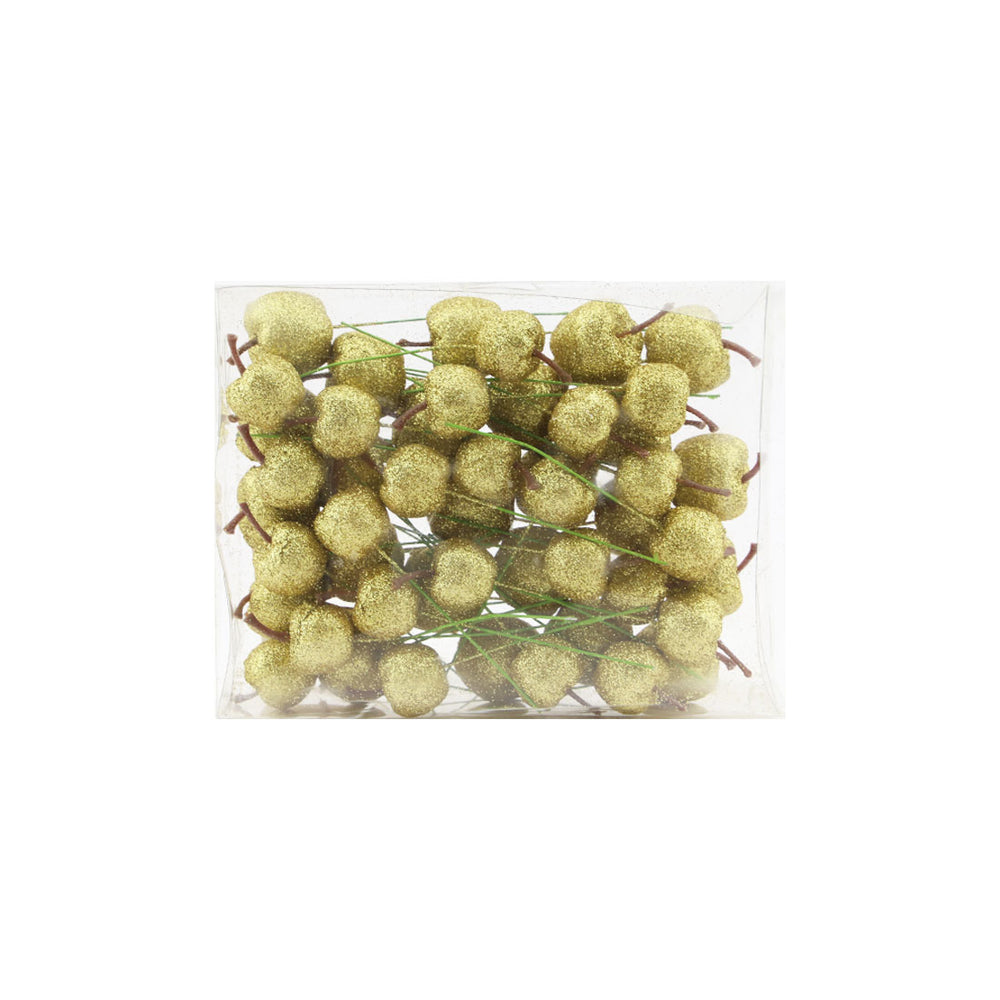 Gold Wire Apples 48pcs
