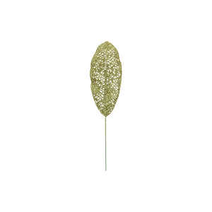 Dark Gold Glitter Deco Leaves