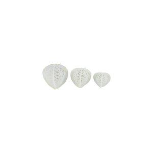 Glitter physalis loose white 3.5x4.5