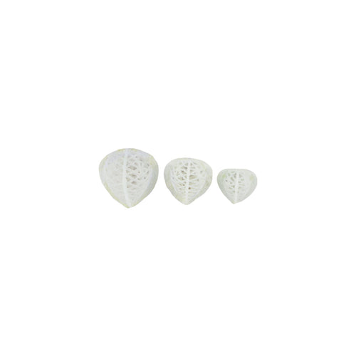 Glitter physalis loose white 3.5x4.5