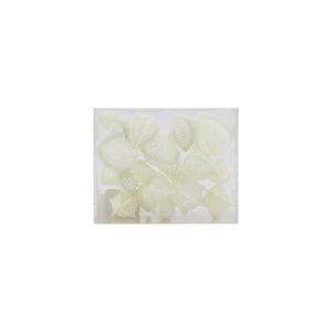 Glitter physalis loose white 3.5x4.5