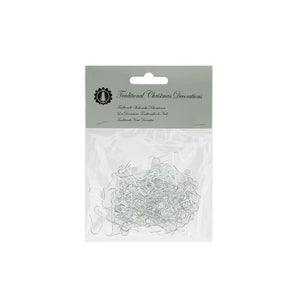 Silver Glass Ball Hooks 100pcs (33mm)