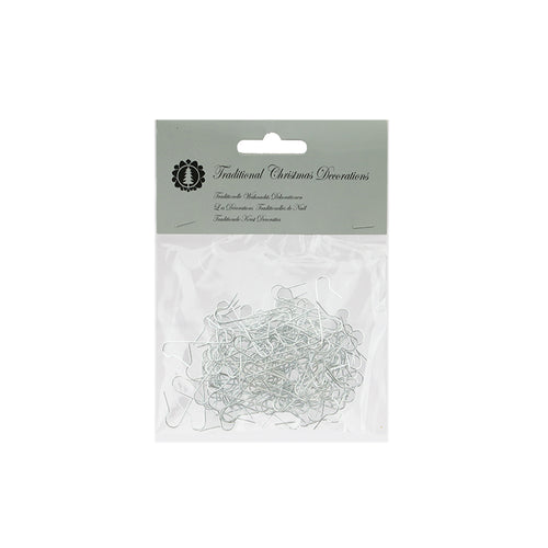 Silver Glass Ball Hooks 100pcs (33mm)