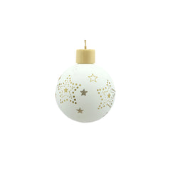 Glass Bauble with Gold (8cm)