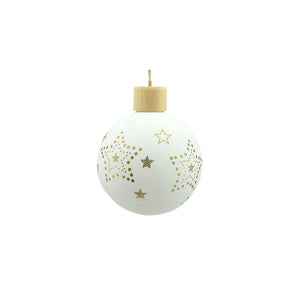 Glass Bauble with Gold (8cm)