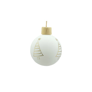 Glass Bauble with Gold (8cm)