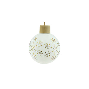 Glass Bauble with Gold (8cm)