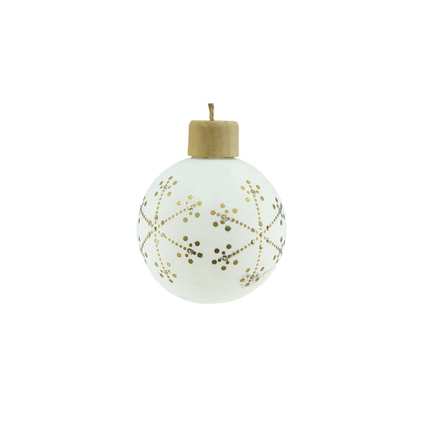 Glass Bauble with Gold (8cm)
