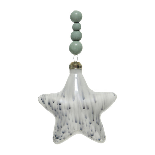 Glass Figure Hanger Marble (8cm)