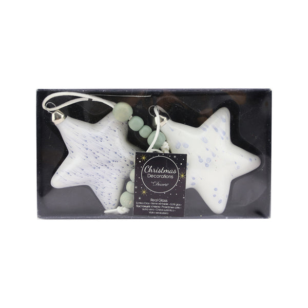 Glass Figure Hanger Marble (8cm)
