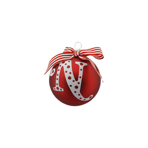 Alphabet Glass Bauble (8cm)