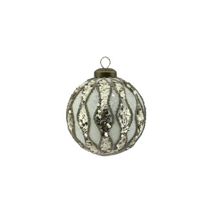 Antique Glitter Bauble (8cm)