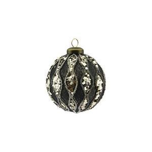 Antique Glitter Bauble (8cm)