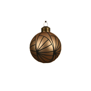 Graphic Glitter Glass Bauble (8cm)