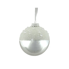 Glass Bauble with Acrylic Detail (8cm)