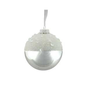 Glass Bauble with Acrylic Detail (8cm)