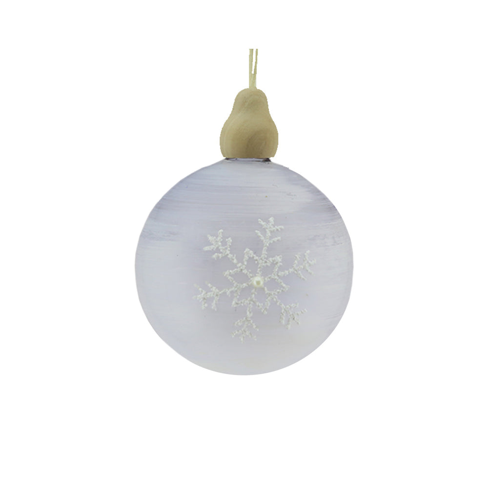 Glass Snowflake Bauble (10cm)