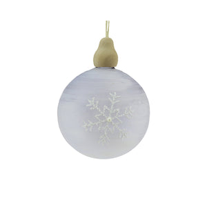 Glass Snowflake Bauble (10cm)