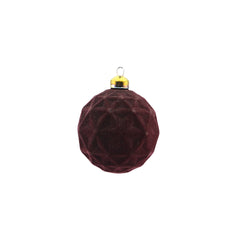 Flocked Glass Bauble (8cm)