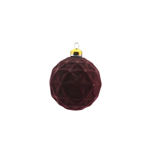 Flocked Glass Bauble (8cm)