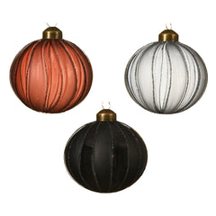 Glass Relief Bauble (8cm)