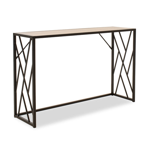 Ivy Console Table Walnut Black (120 cm)