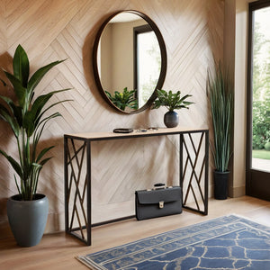 Ivy Console Table Walnut Black (120 cm)