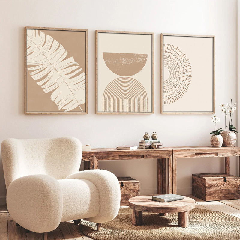 Terpen I Triptych Canvas Painting (70 cm)