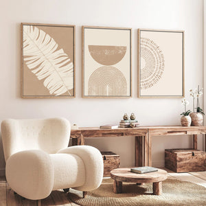 Terpen I Triptych Canvas Painting (70 cm)