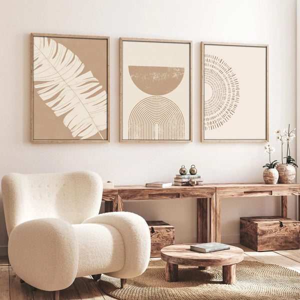 Terpen I Triptych Canvas Painting (70 cm)