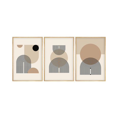 Jefton Triptych Canvas Painting (70 cm)