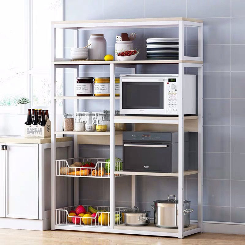 Leena Floor Shelf Unit White Natural (142 cm)