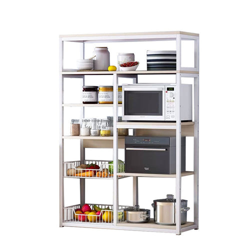 Leena Floor Shelf Unit White Natural (142 cm)