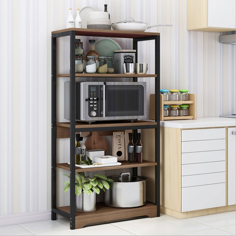 Obra Floor Shelf Unit Walnut Black (126 cm)