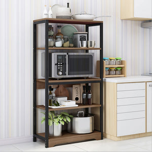 Obra Floor Shelf Unit Walnut Black (126 cm)