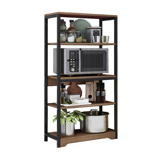 Obra Floor Shelf Unit Walnut Black (126 cm)
