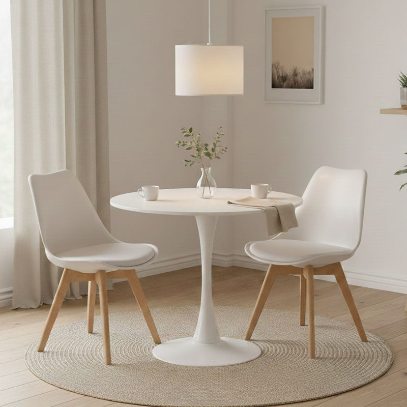 Elijah White Round Dining Table (74 cm)