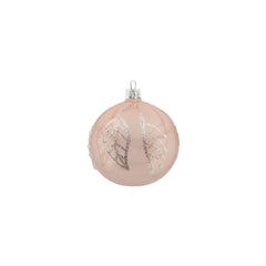 Transparent Leaf Glass Bauble (8cm)