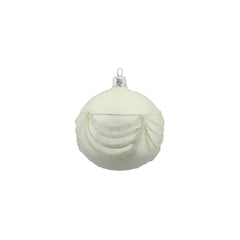 Glitter Bow Glass Bauble (8cm)