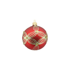 Line Pattern Glass Bauble (8cm)