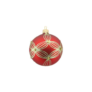 Line Pattern Glass Bauble (8cm)